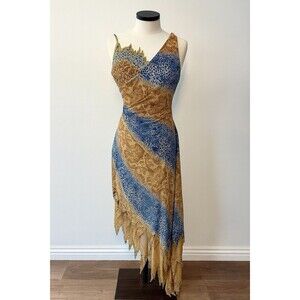 Tarzan (Jane) Forest Fairy Embelished Beaded Midi evening dress 2 piece set Sz 2